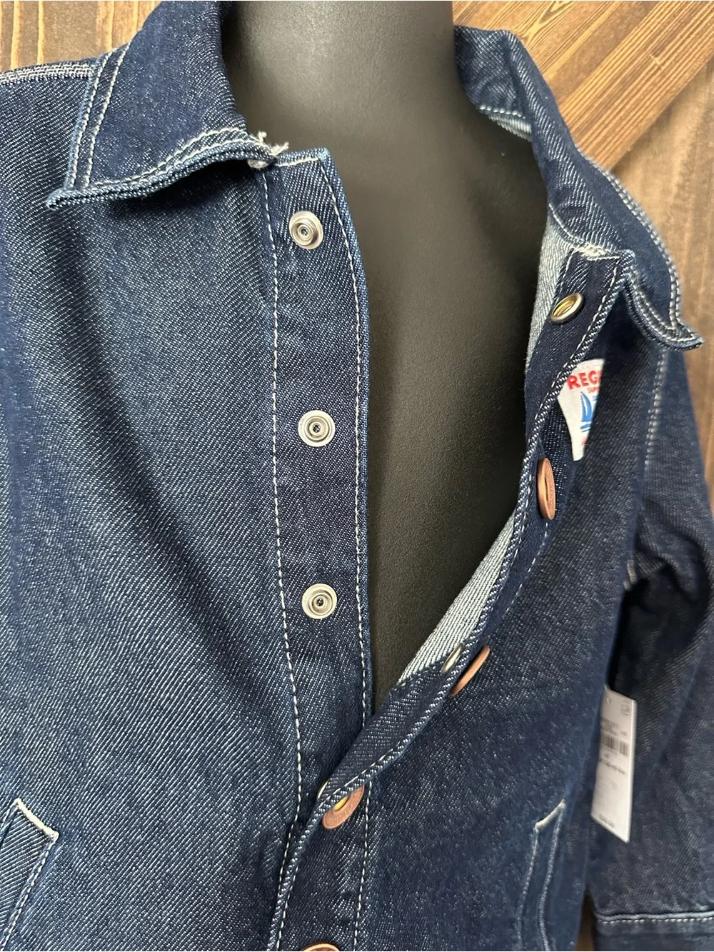 Old Navy Kids Navy Blue Denim Jacket with Button Front